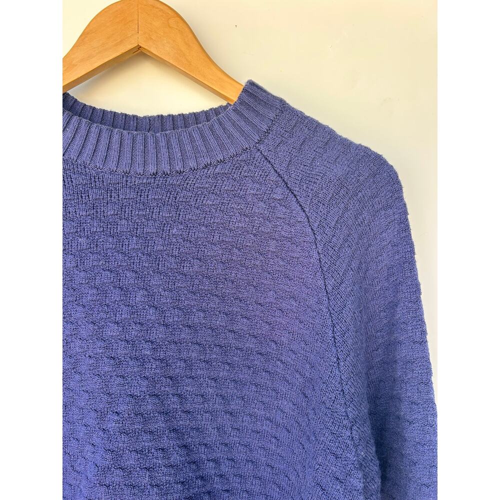 Lululemon Athletica Texture Play Crewneck Sweater Navy Blue Cashmere Medium - Picture 5 of 6